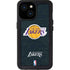 NBA Los Angeles Lakers Black Primary Logo iPhone 15 Waterproof Case